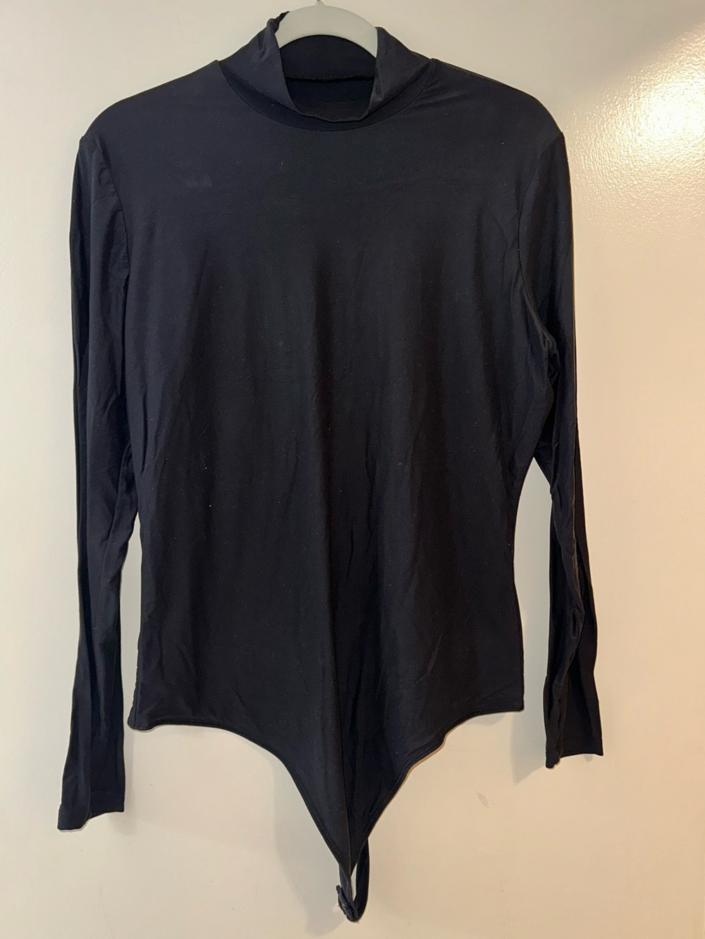 Abercrombie & Fitch Black Long-Sleeve Mock Neck Bodysuit